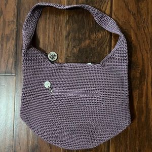 The Sak lavender hand crocheted bag